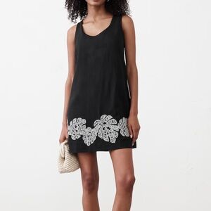 Banana Republic embroidered scoop neck mini dress